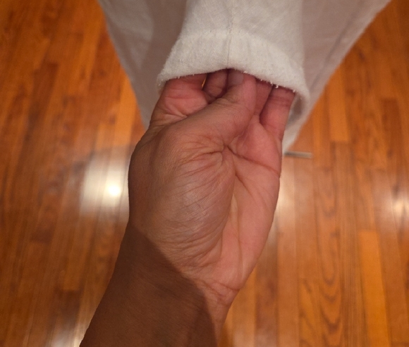 White Women's Linen Pants - Picture 6 of 6